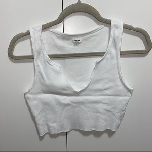 White Muscle Tank Top